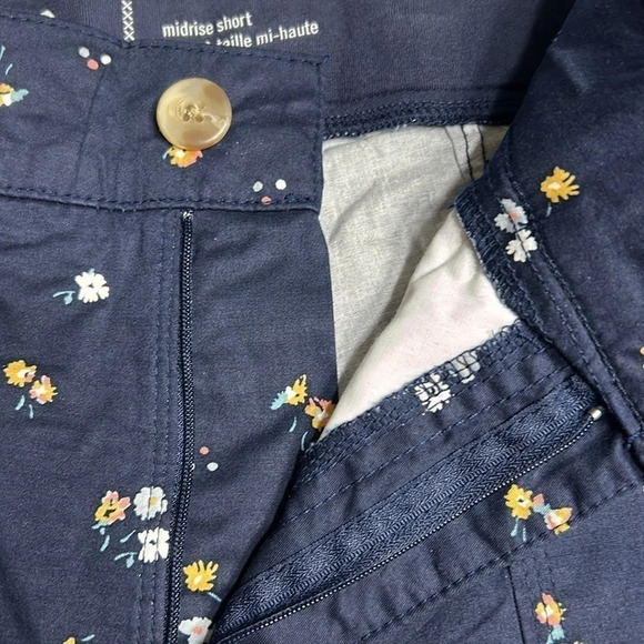 Floral comfy shorts,sz 16 W, blue,elastic stretchy waist,pockets,casual,coastal - Picture 7 of 16